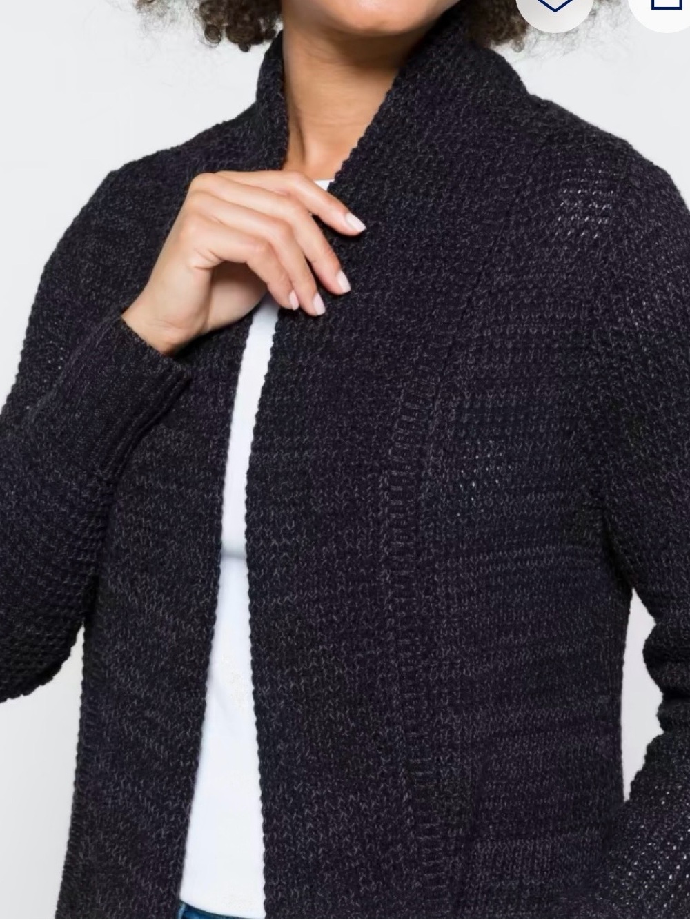 Open-Front Cardigan with Front Pockets - Picture 4 of 4